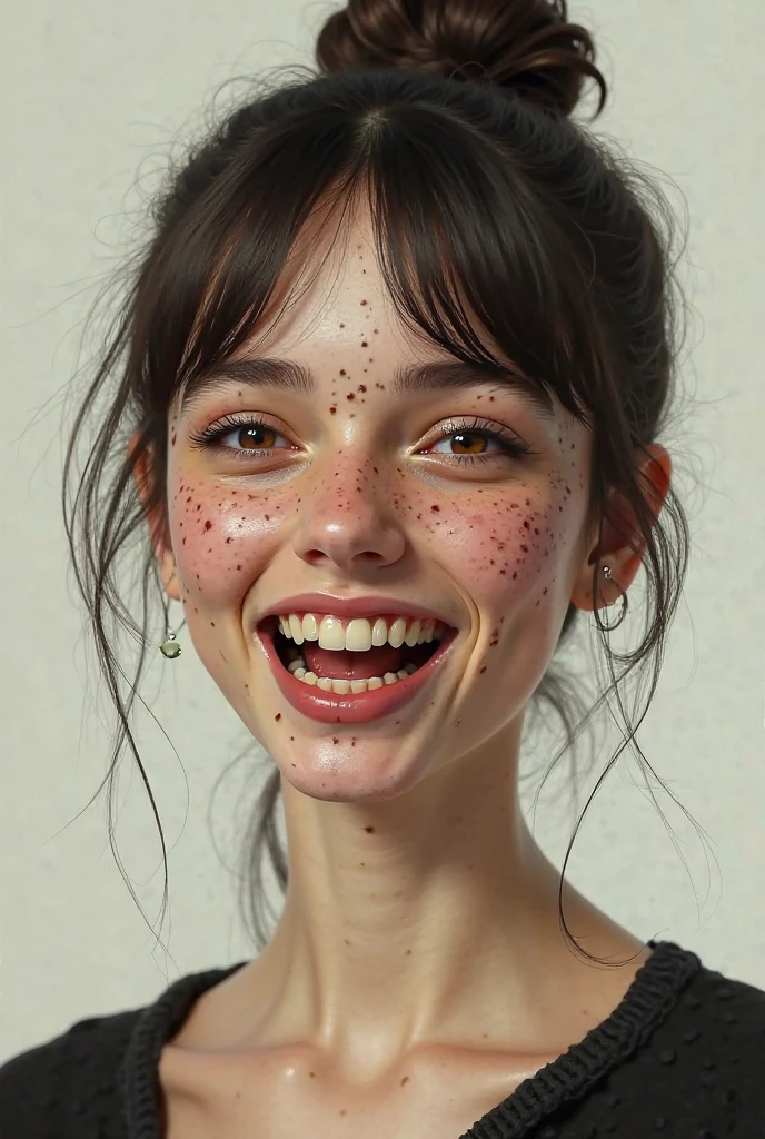 graffiti style, spray paint, vibrant, urban, detailed, street art <lora:AnastasiaCebulska_v1:.9> AnastasiaCebulska, focus on eyes, close up on face, huge smile, wearing jewelry, willow color hair styled Straight Blunt Cut