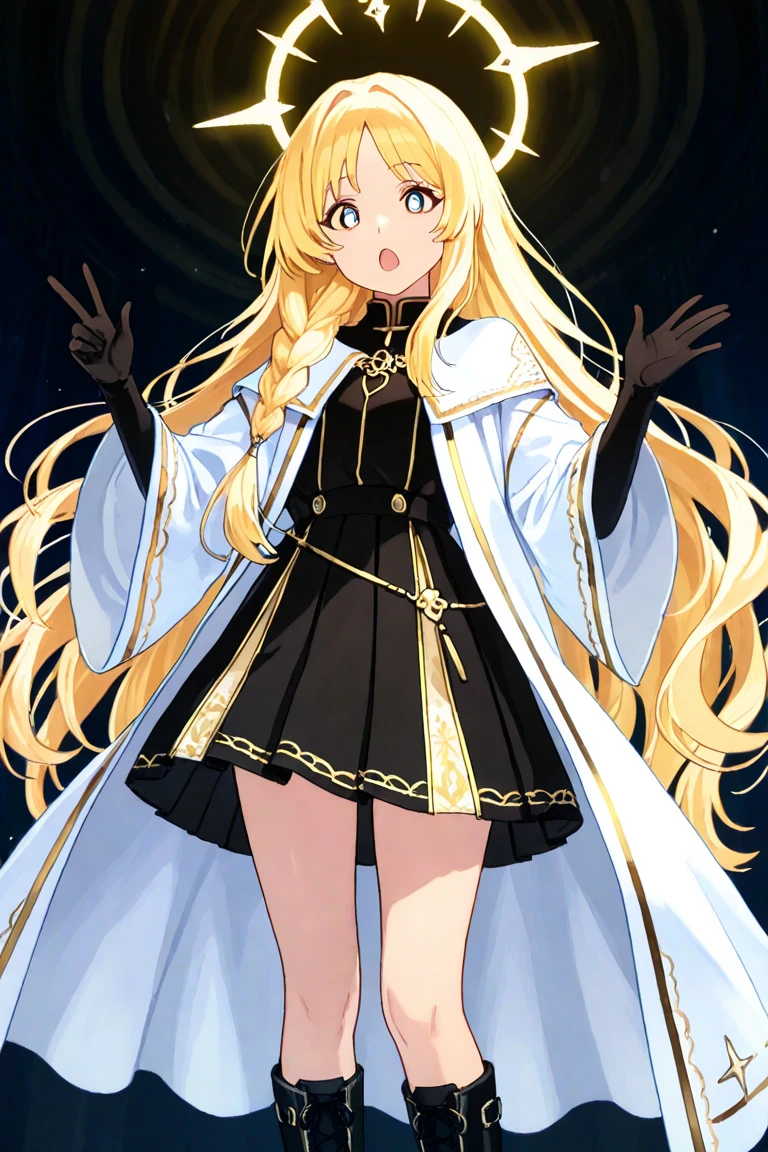 hight resolution、hightquality、ultra-detailliert、8k wallpaper、1人の女性、a blond、Beautiful fece、Wearing a shark costume、Teeth are shark fangs、Kamimei、Melancholy is in the air、Lovers feeling、Be loved、Familiarity、Lots of gold and black、Gold and black background