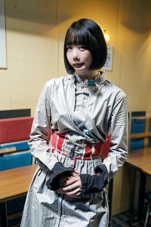 ulzzang-6500-v1.1, (RAW Photos:1.2), (photographic realism,:1.4), Beautiful and delicate girl, big breasts, With curves, Very detailed的眼睛和脸部, beautiful and delicate eyes, This is ridiculous., incredibly ridiculous, huge file size, Very detailed, high resolution, Very detailed, of the highest quality, Master of peace、, Kemomimi, , An example, Very detailed, Extra large seat, bind, 8K Wallpaper, bright, fine details, Master of peace、, of the highest quality, Very detailedなExtra large seatユニフォーム8K Wallpaper, Face lighting、light、20 year old girl 、((Do not use))、((dynamic poses)))、(camel toe)、(half)、(shackles、、、、)、(standing stop))、short hair、short hair、long neck、Stretch your ears、hits、bigger eyes、eyelash、a beautiful、Very pretty