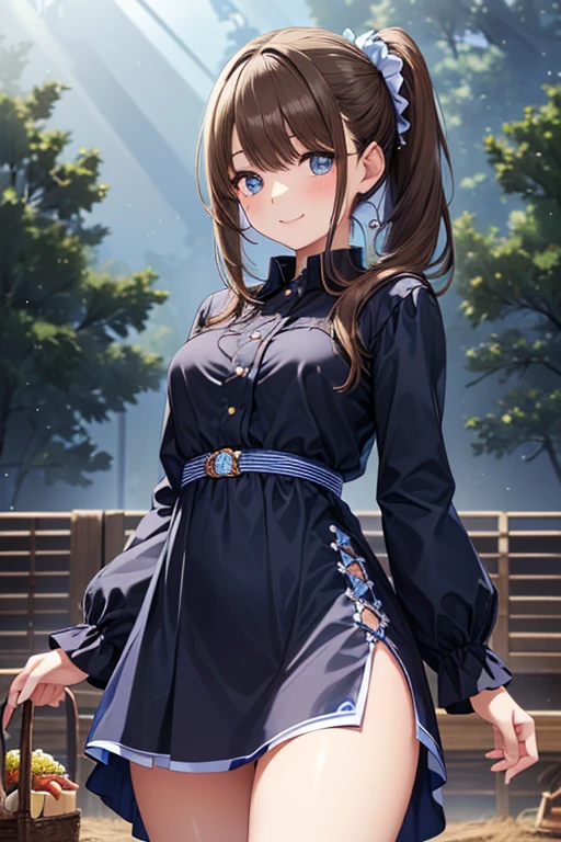 anegasaki nene、Shiny brown hair, short hair, (Beautiful brown eyes、Sparkling eyes, Fine grain)、smile、Ultra-detailed eyes、Very detailedな顔, Very detailedな目,
Highest quality, Great quality, 16K, Unbelievably absurd, Very detailed, 2.5D, delicate and dynamic, battlefield, Small faint lights and flying fireflies, night, Starry Sky, milky way, nebula, shooting star, Very delicate facial expressions, Delicate eye depiction, Upper body close-up, Only sexy women, Healthy body shape, 22-year-old woman, , Big companies go bankrupt, (((Sexy blue long dress, Long brown leather boots,)))