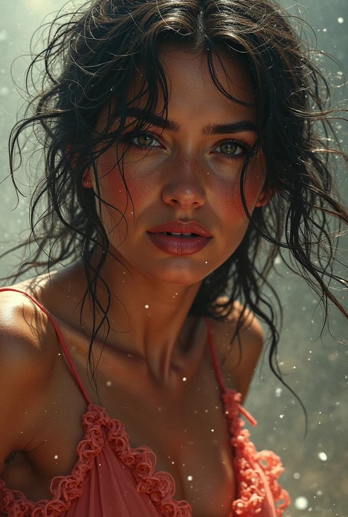 Masterpiece, aerial view, the beautiful Gal Gadot, bathing in a river, long hair, very detailed lighting, dramatic, digital art trend in Artstation 8k HD high definition detailed realistic, detailed, skin texture, hyper detailed, realistic skin texture, armor, best quality, ultra high res, (photorealistic: 1.4), high resolution, detailed, Raw photo, Sharp Re, by Lee Jeffries Nikon D850 Film Stock Photography 4 Kodak Portra 400 Camera F1.6 Lens Rich Colors Hyper Realistic Realistic texture Dramatic lighting UnrealEngine trend in ArtStation Cinestill 800