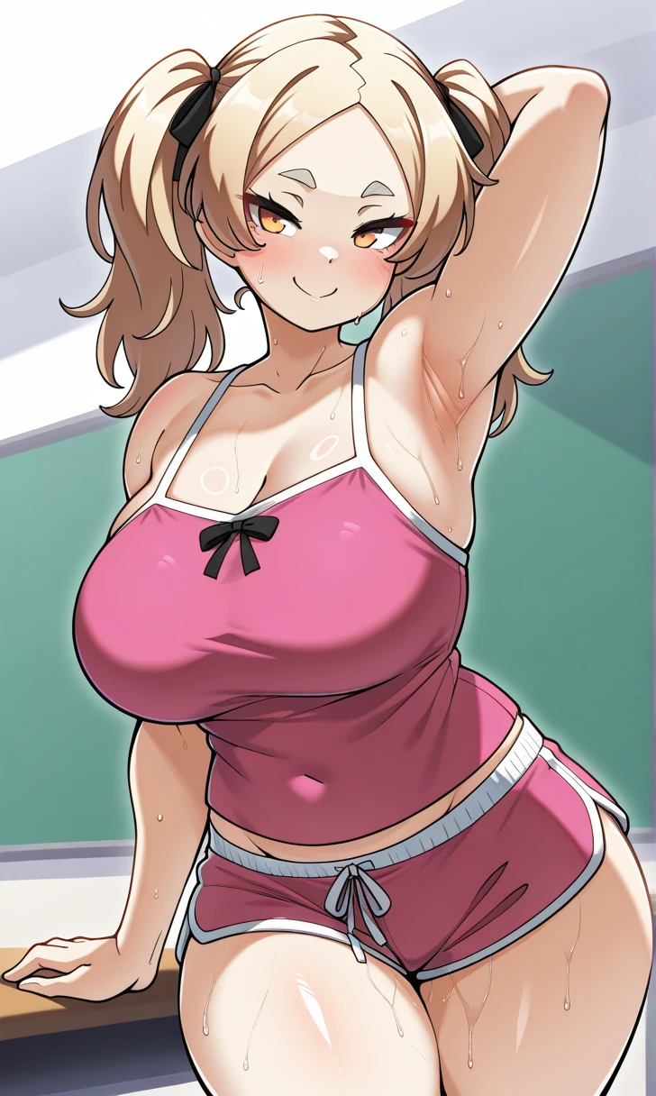 (masterpiece, best quality:1.2), 1girl, solo,standing, 
by by buta99, by chelodoy, by spikedmauler, by cervina7, solo, female, standing, looking at viewer, ((hair, snout), lips, eyelashes, eyeliner, big breasts, cleavage, pink eyes, sexy, long light brown hair, long wavy hair, skinny, canine, pink, kawaii, small waist, huge thighs, milf body , big eyes, pink clothes, phair ,kawaii, super kawaii, big hips, kawaii outfit, sexy, nsfw, pink, pink theme, huge , showing, huge thighs, huge hips, shiny, skinny waist, shiny skin, glowy skin, huge curls,big long curls, eyeliner, blush, bangs, kawaii girl, sexy clothes, pink theme, kawaii, smiling, milf, thick, nurse, nurse outfit, sexy nurse, brown hair,