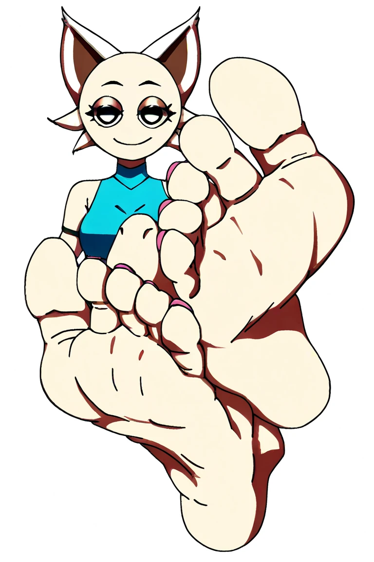 artwork, high quality, sharpness, a minigirl, naked, giant foot licking, giant foot, minigirl licking the giant's feet with her tongue, acostada en un giant foot, giant feet, minigirl. Lamiendo el giant foot