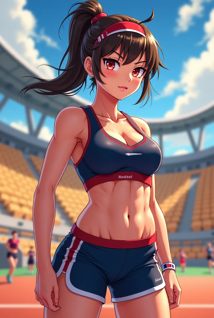 Beautiful Japanese athlete with short hair、Big Breasts、Track and field athlete、Real People、Not an illustration