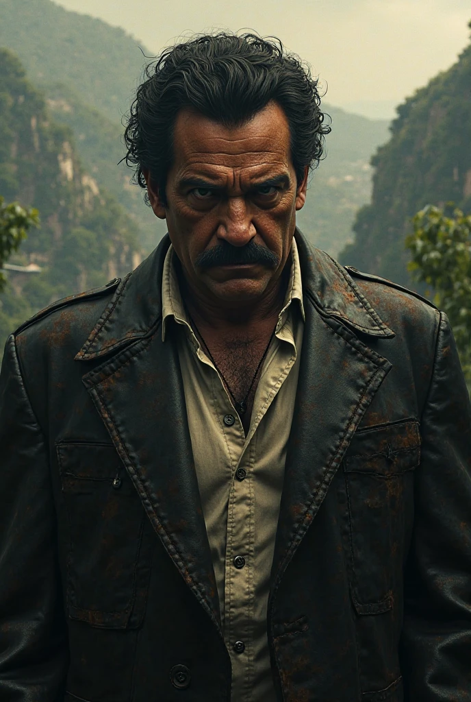 High definition ,make a guy with a straight brimmed mafia hat, old man , perigoso, armas em punho