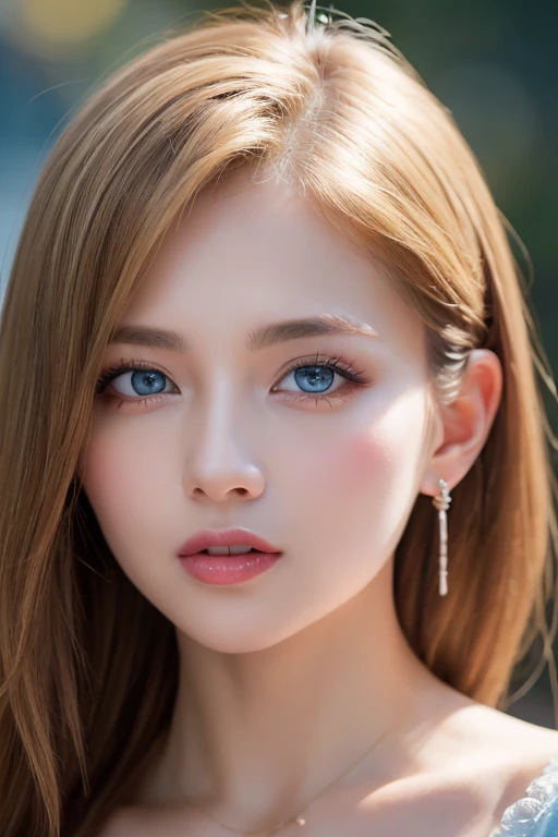 top-quality。8K-Picture。hight resolution。The background is a vast ocean。girl with。Long wavy hair。The color is pink。Beautiful Women in Perfect Style。Very delicately drawn face and skin texture。((Colossal tits:1.4))。Thin abs。Slender Big Sister。Depicted the whole body in detail。Pretty eyes。Double eyelids。A perfect!Shot in colorful bikini。Blue eyes。