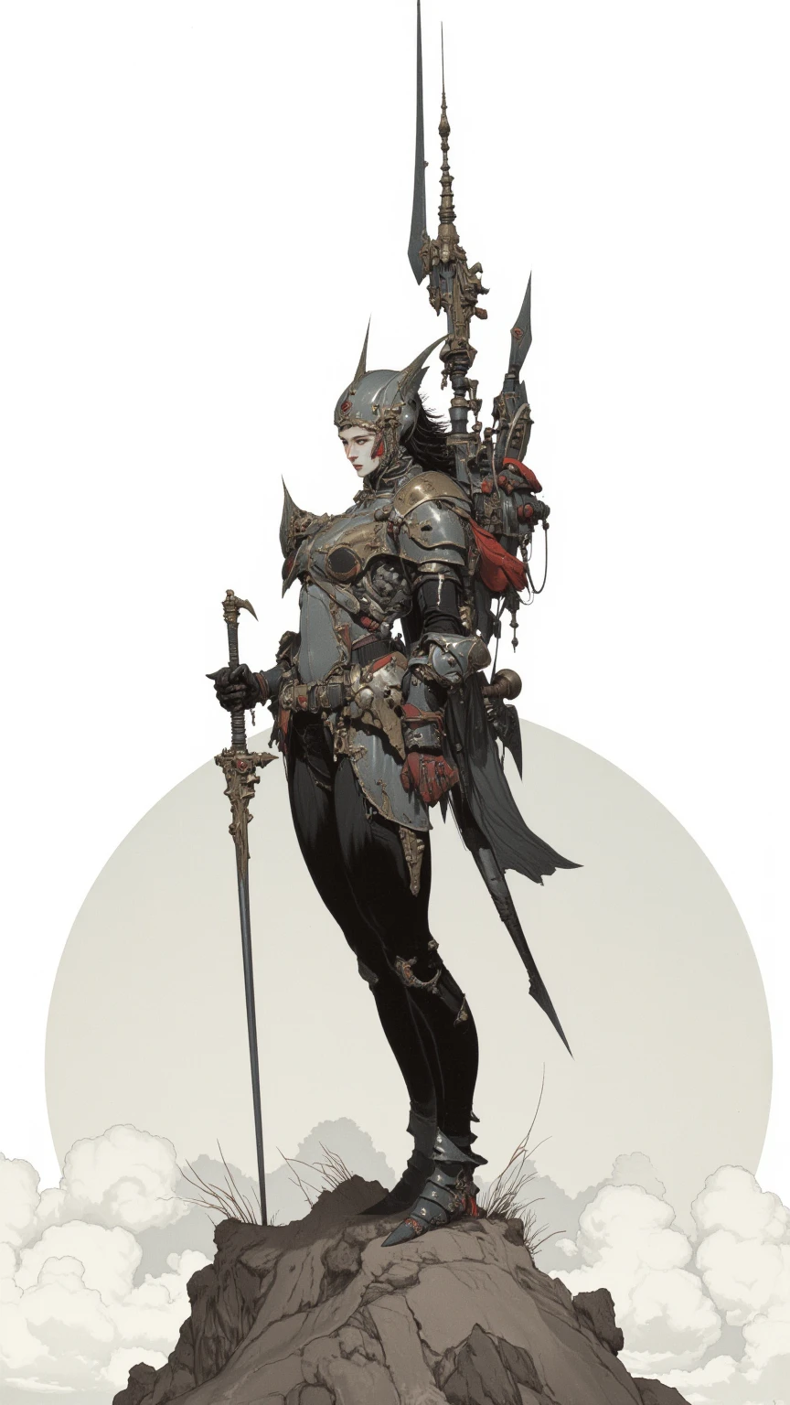 Dragon girl x kitsune, black body furry antro