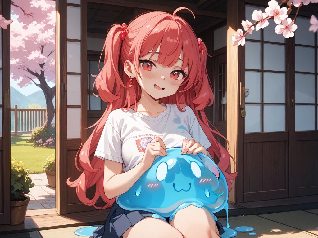 Slime Translucent Human A cute, female slime monster girl composed entirely of translucent blue ...