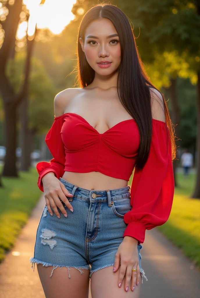 Half-length glamour portrait, nikon D850, f1.6 lens, 200mm, DSLR, 22 Megapixels, (((Gardens of a Tuscan villa scene))), shot of a stunning 19 years old korean girl, (smile:1.4), (wearing Dark coral Checked blazer with boyfriend jeans and cotton top:1.6), ((seductive pose)), hot girl, (((big natural breasts))), (((black fringe hair))), (small girl), symmetrical face, photorealistic, photography, (bright natural lighting), gorgeous, deep cleavage, (masterpiece), best quality, high resolution, extremely detailed, cinematic lighting, (((very narrow waist))), rich colors, hyper realistic, lifelike texture, ((jewelry)), (((She has beautiful hands and wears rings))), (bracelet), (necklace), (ankle chain), (nail polish) (earrings), Fuji Superia 200, 8k
