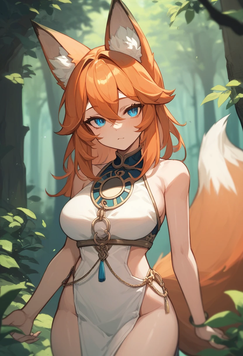 1 beautifull kitsune queen, hands behind, hairs covering ears,blonde hairs, french braid, hair hide ear, hime cut, very long hair, heart-shaped pupils, animal ears,european face, fox ears,"long orange fox ears with black tips", covering ears, kemonomimi mode,tail emanating(9 tails fox),huge tits, large hips,((fully clothed)),miku clothes, no nsfw, high detail, depth of field, masterpiece, anatomically correct, high quality, award winning,(masterpiece, best quality),sunny,((extremely detailed background)), traditional temple, facing viewer,action pose,Beautiful Finger,Beautiful long legs,Beautiful body,Beautiful Nose, perfect face,(mature:1.1),(milf:1.1),(mature female:1.3),make up,parted lips,(shiny skin:1.3),(perfect female body:1.2),(gorgeous detailed skin),(detailed hair), masterpiece, high quality, highres, absurdres,(beautiful and aesthetic:1.2), beautiful hand, 4k, 8k, perfect balance, detailed aqua eyes, perfect eyes, expressive eyes, looking at viewer, expressionless, ray_tracing,intricate details,depth of field, extremely delicate and beautiful, (Beautiful,), (beautiful_face:1.5)
