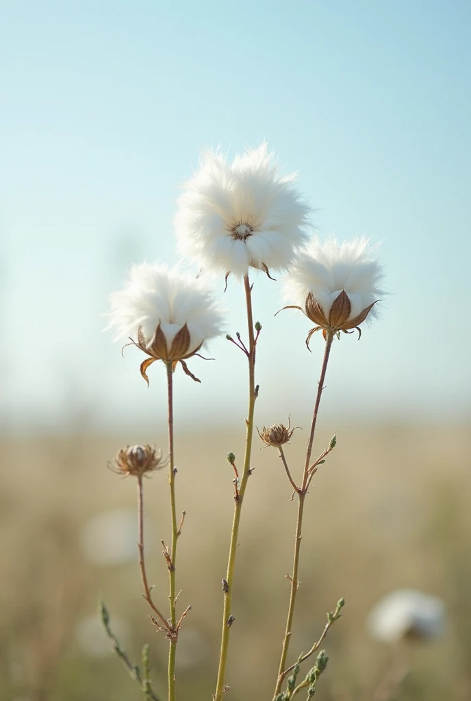 I want to create an image taking from iphone of cotton weeds. Keep it very simple