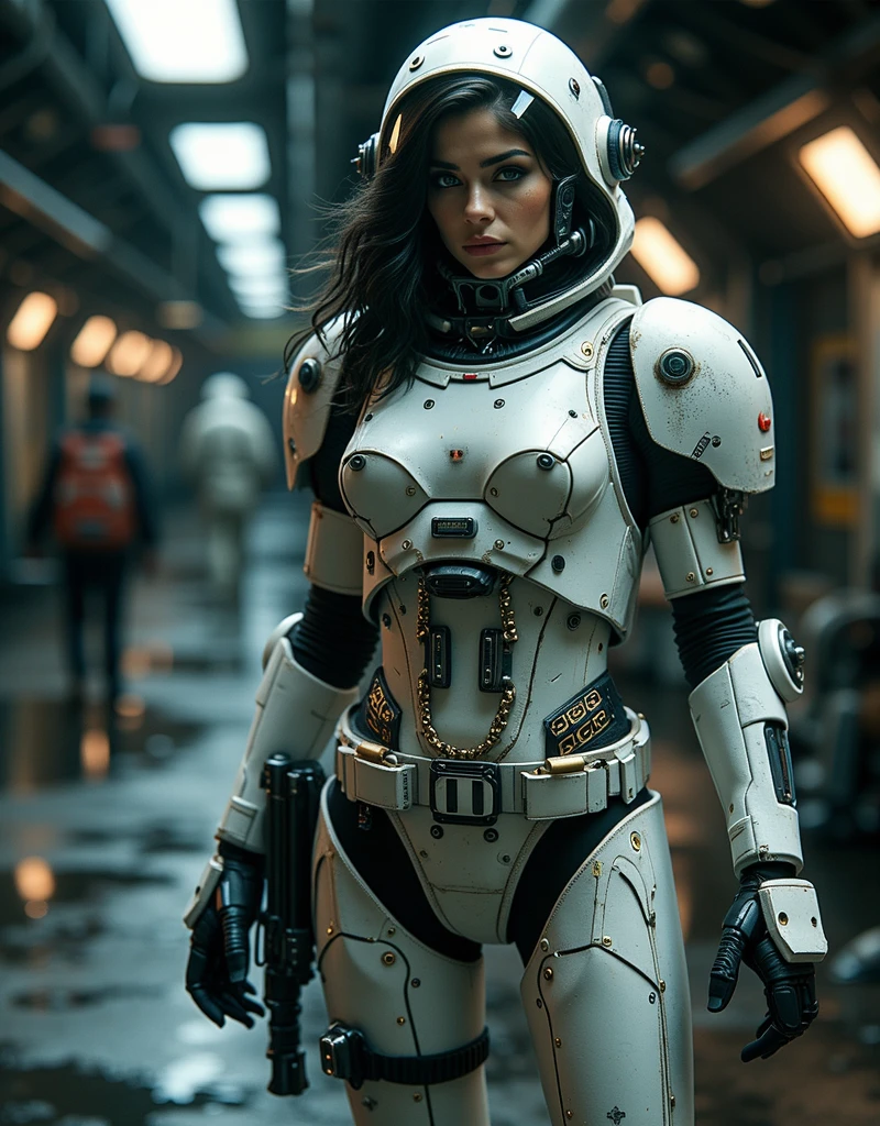 score_9, score_8_up, score_7_up, score_6_up, photorealistic, front view, Robocop, 1990 film,