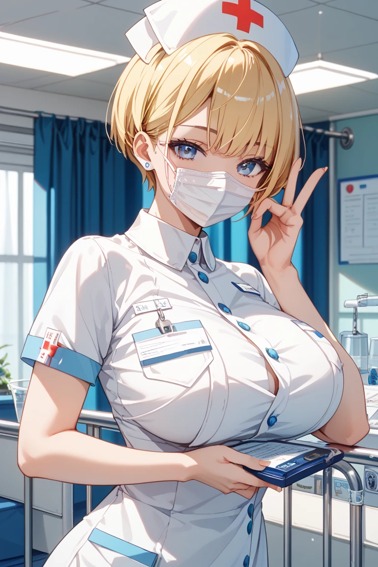 {Nurse}、Slender Beautiful Girl、high picture quality、最好质量、detail、Does not blush cheeks、swimsuiti、knee high、gloves、Dance、complete fingers、Undersized breasts