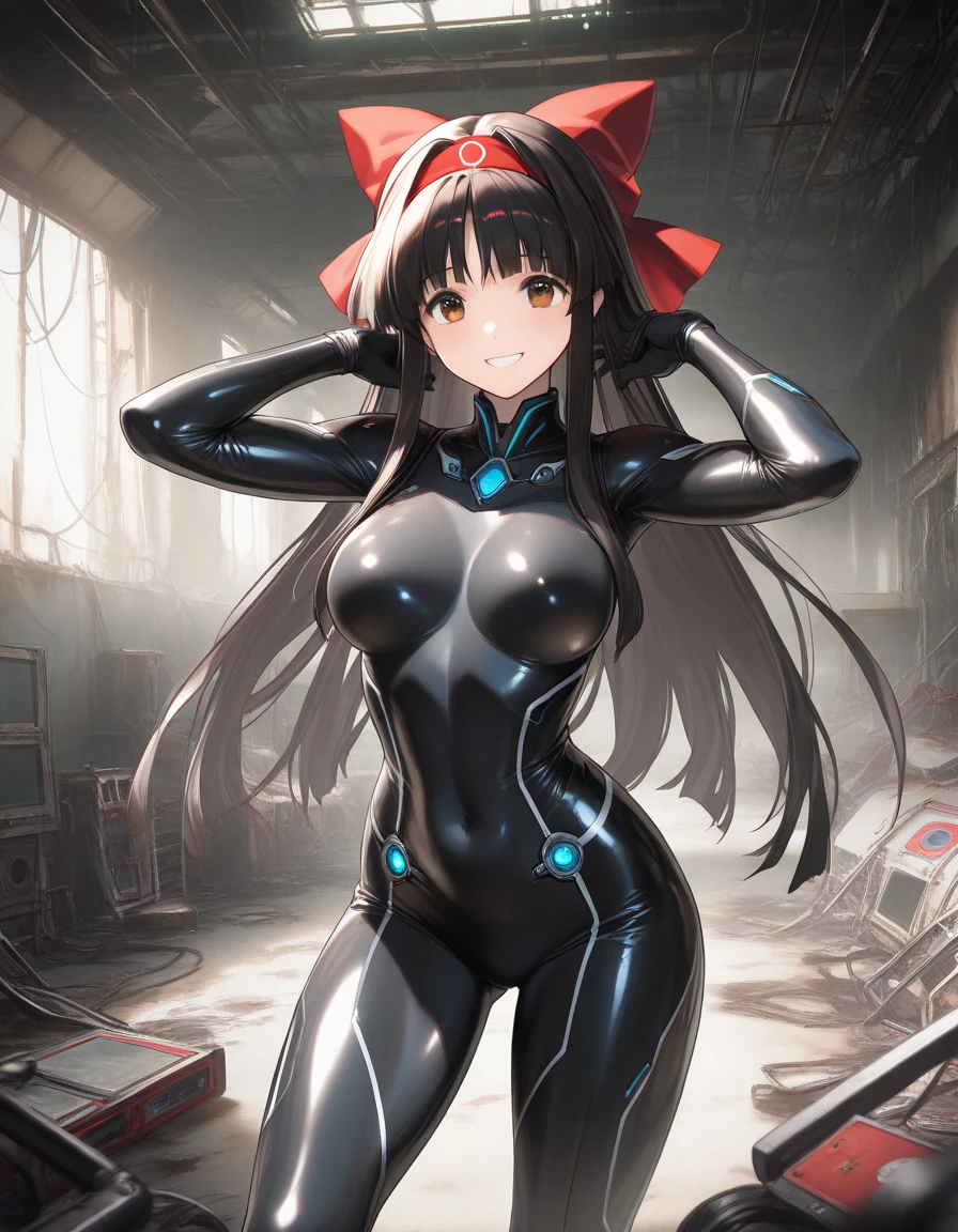(photorealistic:1.8, highest quality:1.8,8K masterpiece:1.8,High resolution,muste piece:1.8,RAW Photos,cinematic lighting),
cyber punk、spider girl、(Soryu Asuka Langley)、(alternative、dull tone、calm tone:1.3)(1 beauty、Beautiful face in every detail:1.3)(Bewitching Black Spider Tight Suit:1.7)((Moderate chest:1.3)、Arachne tattoo on chest、Arachne:1.2) (look back、squat、raise your hand:1.2)(body fluids attached to the body:1.4)spiderweb、The white body contains Arachne threads.。(elation:1.4)、
open your mouth、smile、
plump nipples、(cameltoe),No split screen,slender abs:1.2,(Young sensual gravure idol)