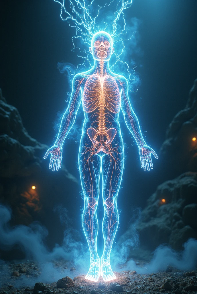 AI image of Human voice converted into electric signal in 2050