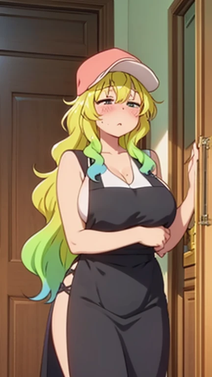 1Girl、 church,, classroom, garden, 、 kagamine rin , blonde hair、hair band、 long hair, 、 nsfw,, (wearing nothing: 1.5), large breasts., 1 girl,, cooking, empty eyes ,, , ahoge, , street, shrine, sea,
