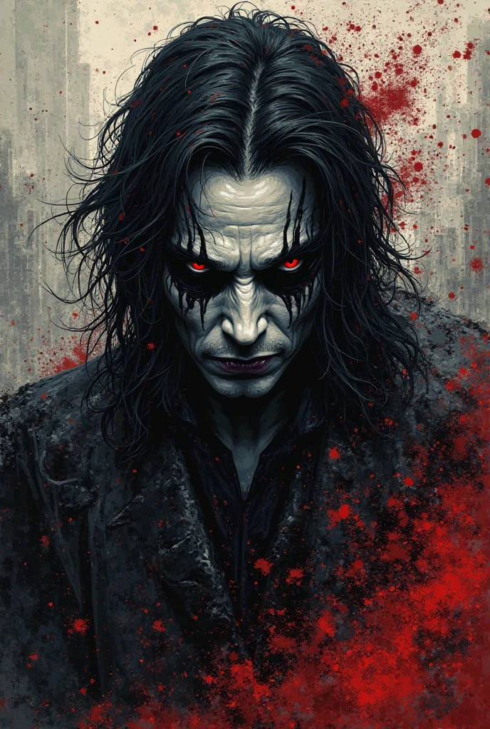 A creepy man, smiling, staring directly at the viewer, detailed face, piercing eyes, sinister expression, dark and moody lighting, horror atmosphere, gloomy background, dramatic shadows, muted color palette, unsettling mood, photorealistic, highly detailed, cinematic lighting