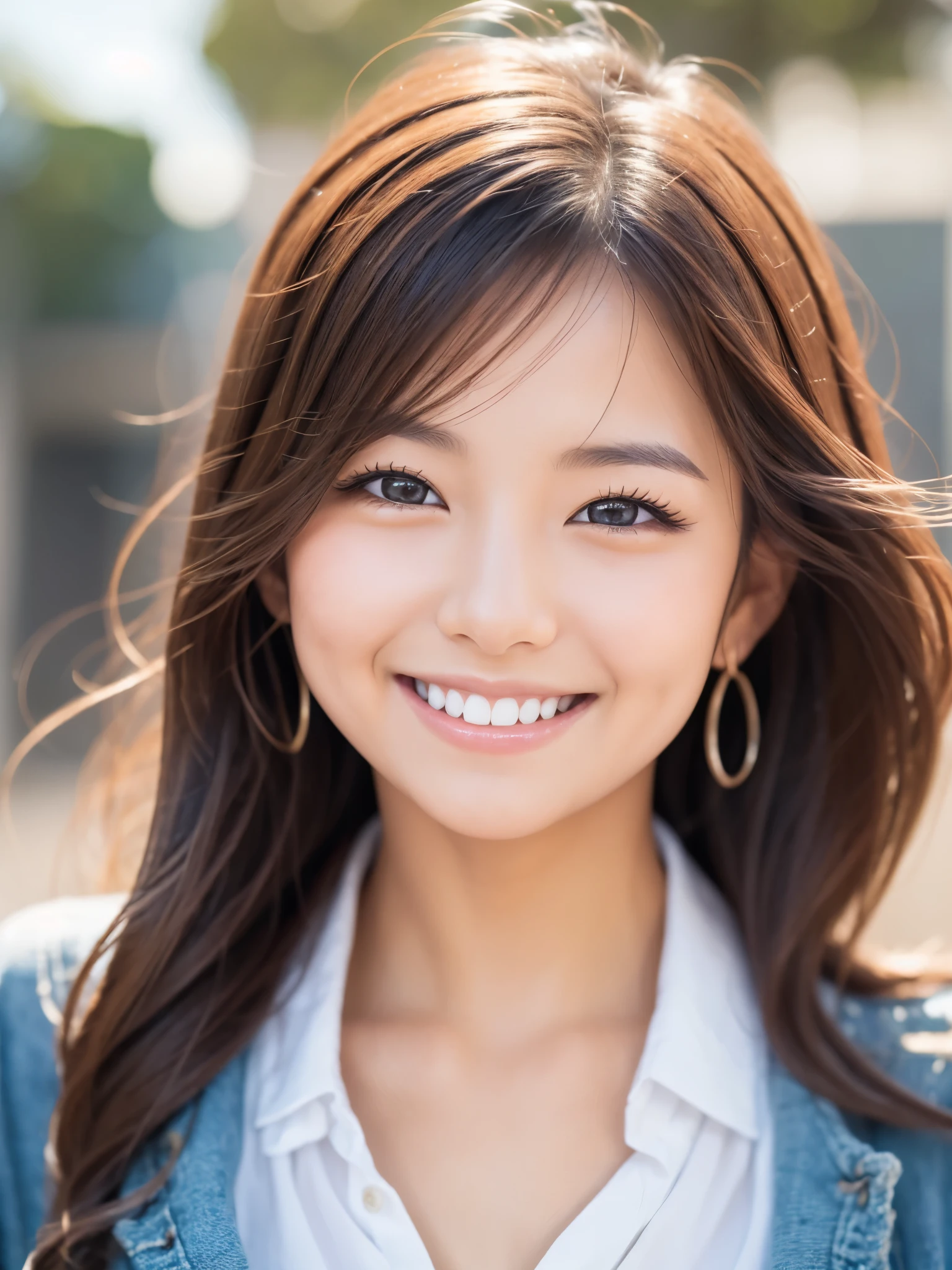 Japanese ),((beautiful girl)),cleavage,An expression that imagines something pleasant:1.2,(perfect body beauty:1.2),((perfect body)),(shy smile),beautiful teeth,