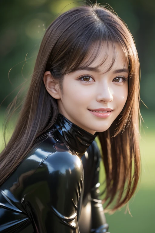 (RAW Photography:1.2)、top-quality、a beautiful detailed girl、tight water suit、latex wet suit, a smile、Twin-tailed、extremely detailed eye and face、beatiful detailed eyes、huge filesize、hight resolution、hight resolution、8k wallpapenely detail、Highly detailed ticker uniform 8k wallpaper、Light on the face、movie lighting、16-year-old girl、sexy  pose、(photorealisim:1.4)、illustratio、surrealism、 frombelow、super detailing、​masterpiece