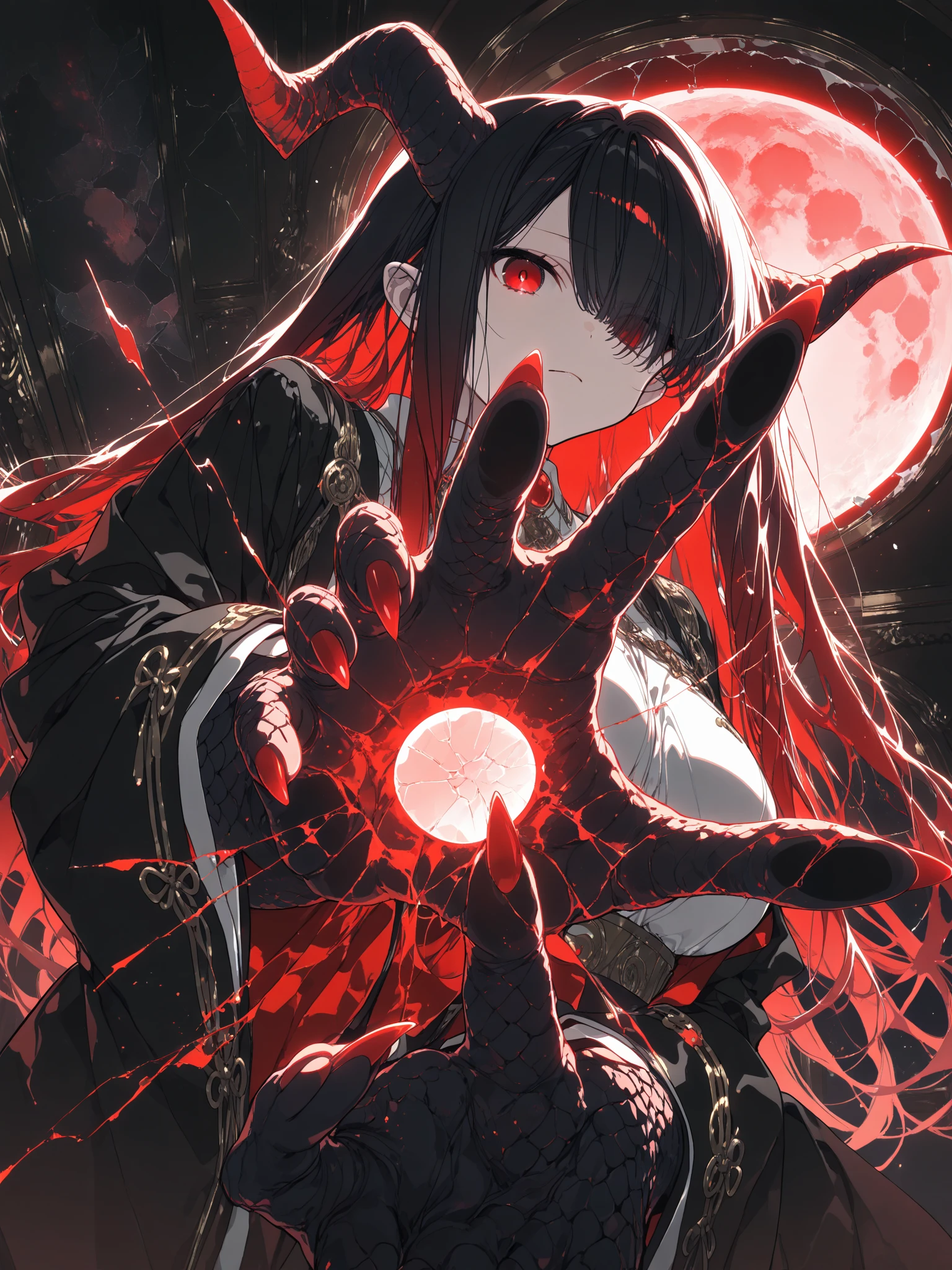Hellbringers, Dressed in a black robe，Mask carved mysterious pattern，Eyes flashing with cold light，Fingers are long and beautiful，The voice is deep and beautiful，Lead sinful souls to judgment and punishment，Maintain balance and justice in the world,
