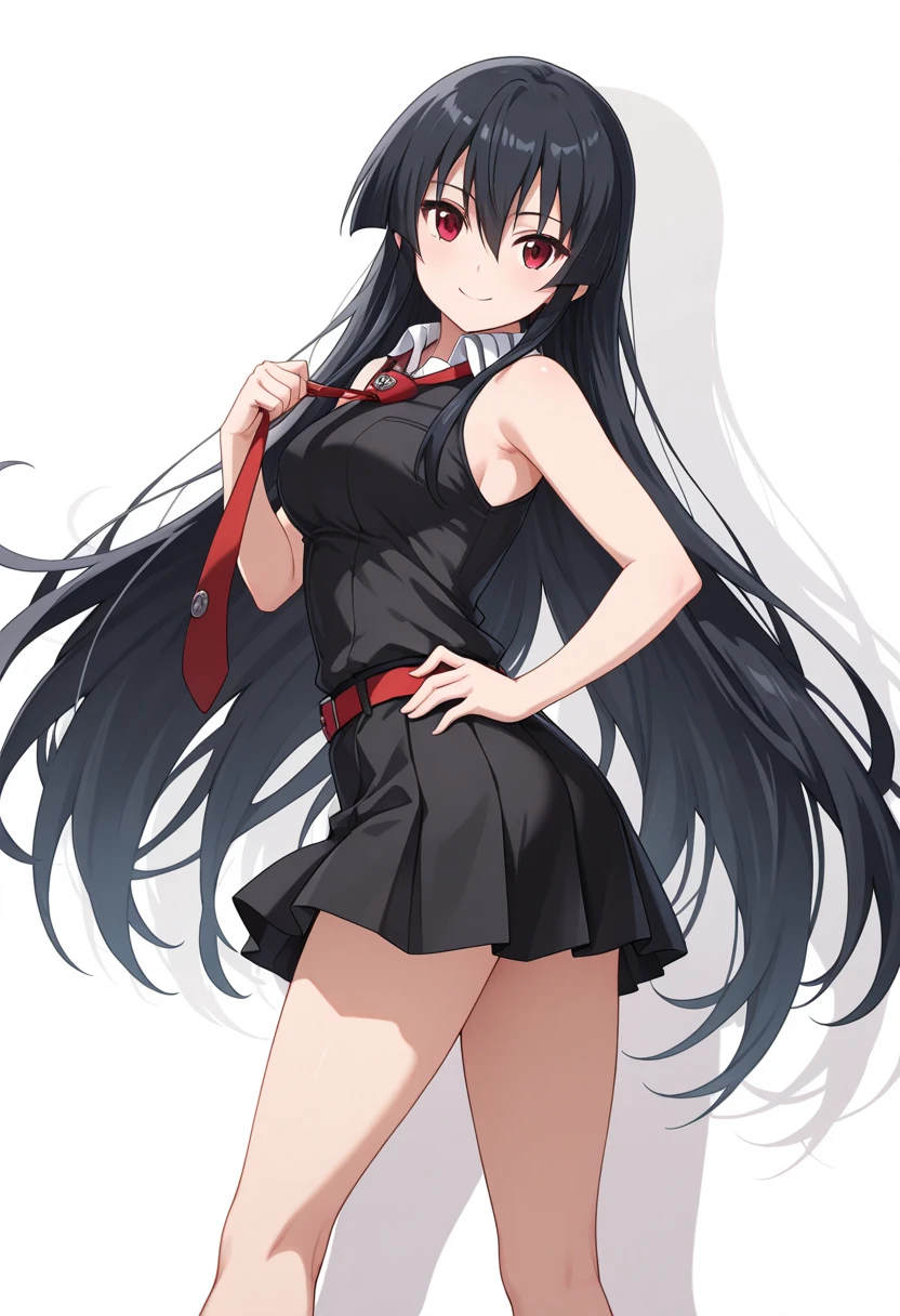 a black ink drawing in outline and colors, character: Hayase Nagatoro in a uniform consisting of an unbuttoned blouse with a wide neckline showing a bra and thong under a cowboy mini skirt, She is a girl with a large but firm and rounded bust with covered nipples, She likes sexy poses, Open legs and rounded and firm butt like her heroine Sailor Moon, Leaning forward, slightly lifting her miniskirt, you can see her buttocks.,1 girl view. (The work signed by "MemMt" In the lower right corner), white background, rear side lighting, full body shot, Sexy angle,