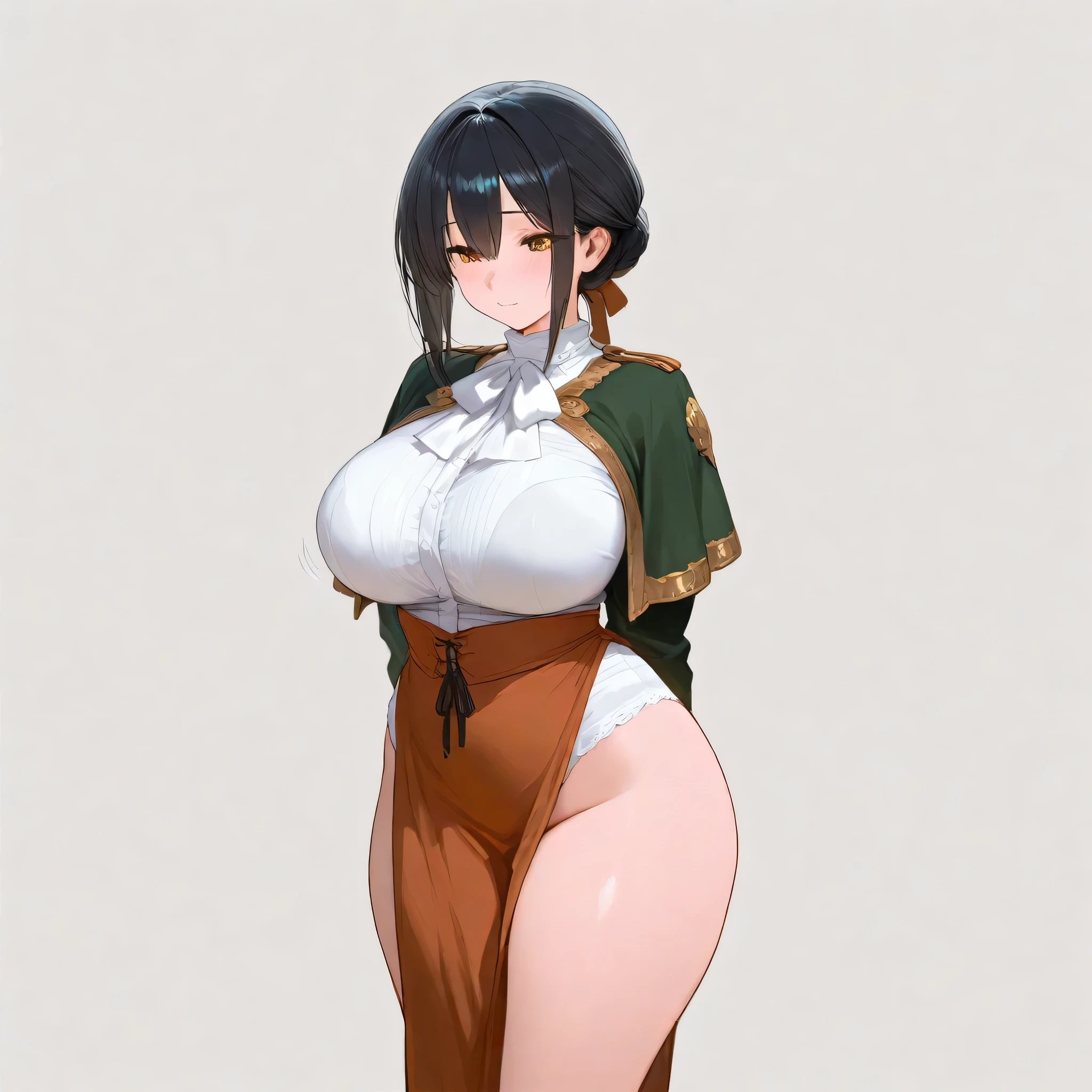 Genshin Amber Impact, Curvy, muito gordo, (quadris largos:1.3), coxas enormes, grossas e macias, SSBBW, muito gordo flabby arms, realistic lighting, High detail, Qualidade HD, Rosto detalhado, sombreamento realista, rolos de gordura, massive size, gigantescos enormes seios transbordando de gordura, massive cleavage, Peso pesado, plussize, everything is fat, textura macia, olhos grandes bonitos, semi-realista, Dynamic angle, pattern clothes