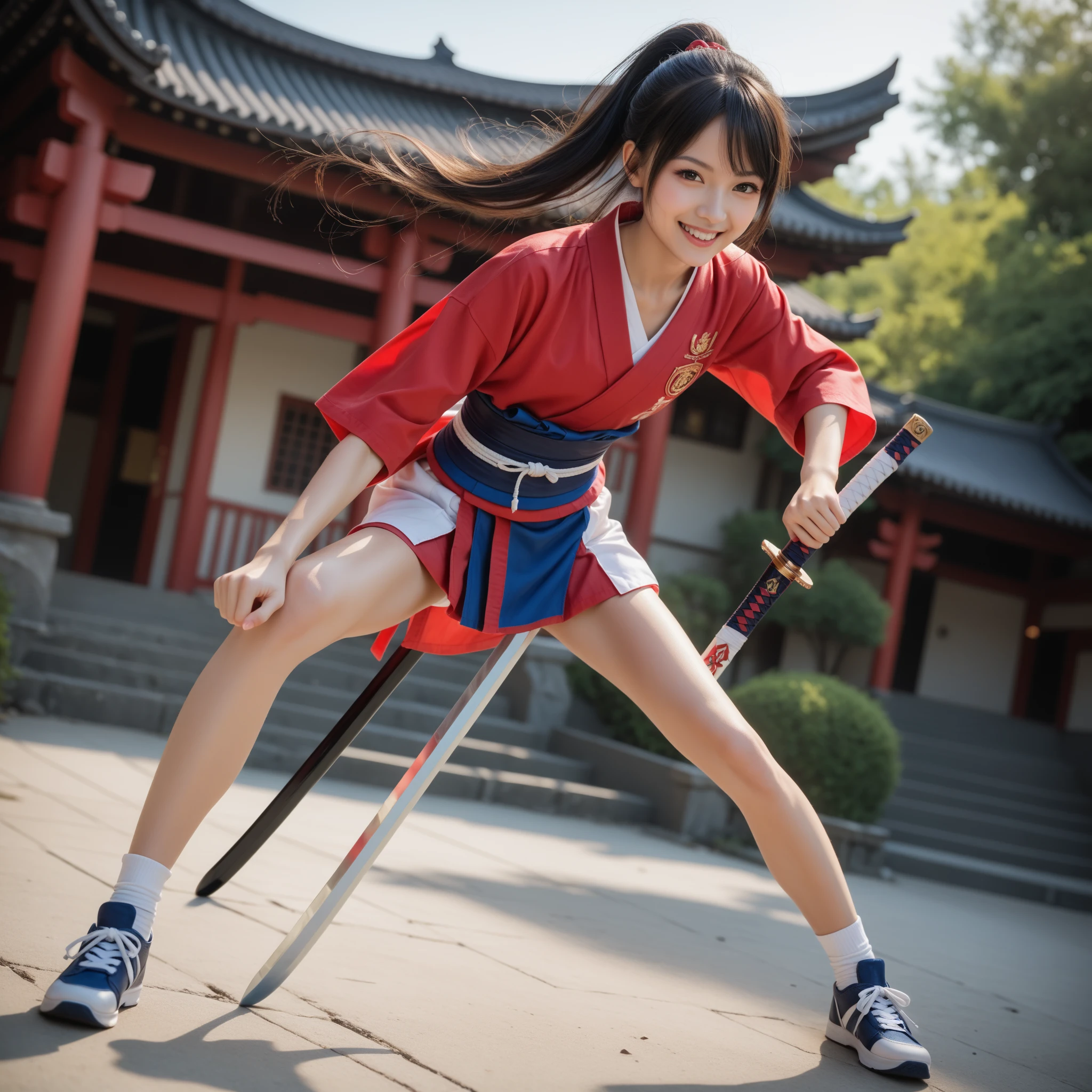 Archer、Fantasy、girl、mini skirt、hunter、Bow and Arrow、Huge Weapons、Battle Axe、Panties、Dragon Quest、Monk、Martial Artist