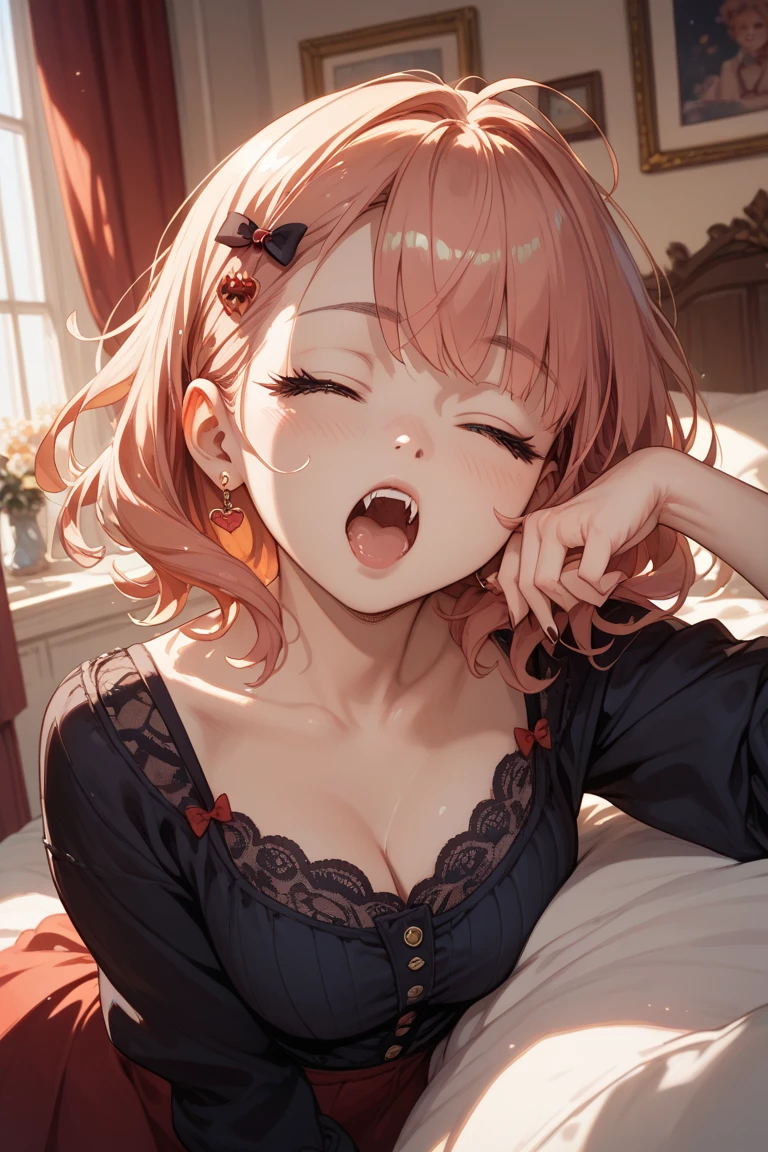 Super detailed(eye:1.7),highest quality、best image quality、on the bed、beautiful cleavage、disheveled clothes、thin、humiliated face、dog pose、Super detailed、small breasts、Light Particles 0.5、Moist eyes、wet body、lick、open your mouth、stick out tongue、dripping cloudy saliva