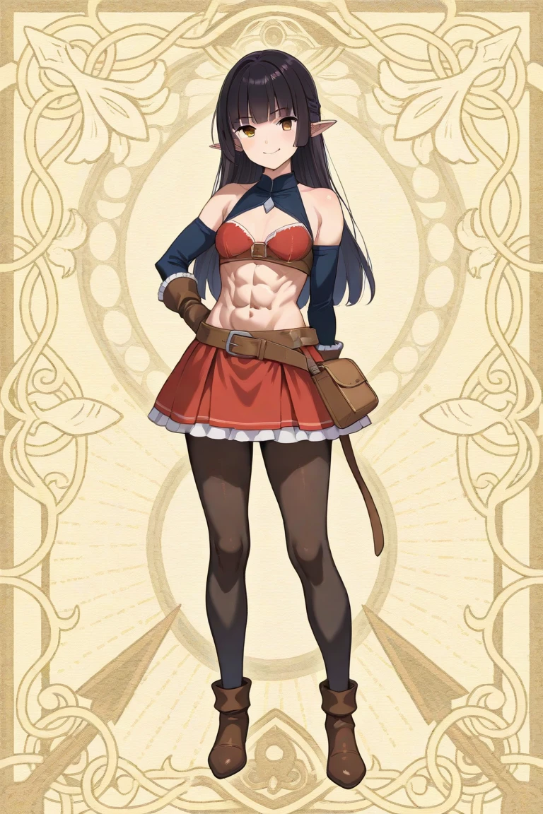 (masterpiece, best quality:1.3), Mesuki_Peropero, 1girl, solo, looking at viewer, wide hips, mature female, simple background, closed mouth, seductive smile, large breasts, cowboy shot, thick thighs,  <lora:Mesuki_Peropero Style Lora:.85>, dehya \(genshin impact\), animal ears, multicolored  hair, long hair, blue eyes, dark skin, jewelry, earrings, asymmetrical clothes, torn clothes, halterneck, criss-cross halter, navel, gloves, belt, pants,  single pantsleg  <lora:dehya:.8>
