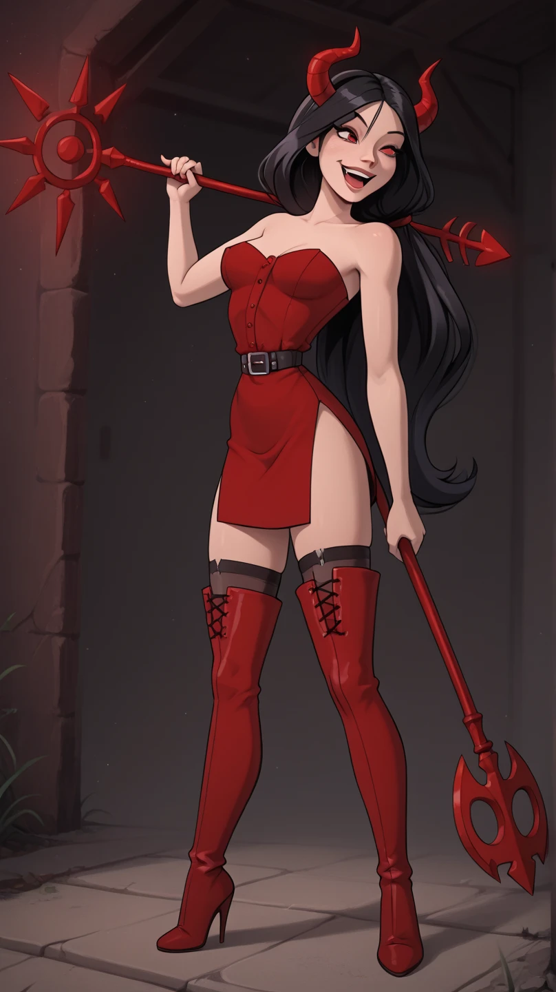 (Best Quality, Masterpiece: 1.1), (Fidelity: 1.4), Woman, Upper Body, flushed face, pleasure, lustful expression, Long hair loose, Garden, BDSM, Silk corset, Red lace bra without bulge, garter belt and 7/8 lace socks, Bondage, Lace choker, Micro red silk thong panties with ties on the sides, crouching position, open legs, full body, heeled strap, wide hips, Crotch on display, Camel paw bulging, anatomy big lips, Medium breasts, looking at the viewer, pov underneath,
