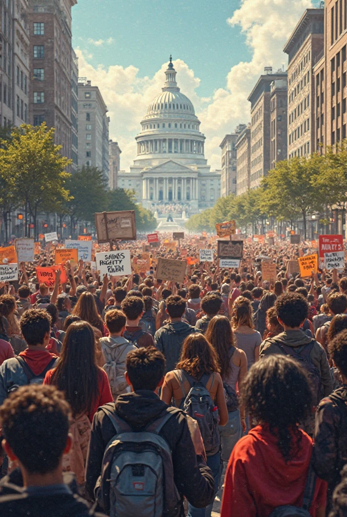 people protesting against the act of cyberbullying