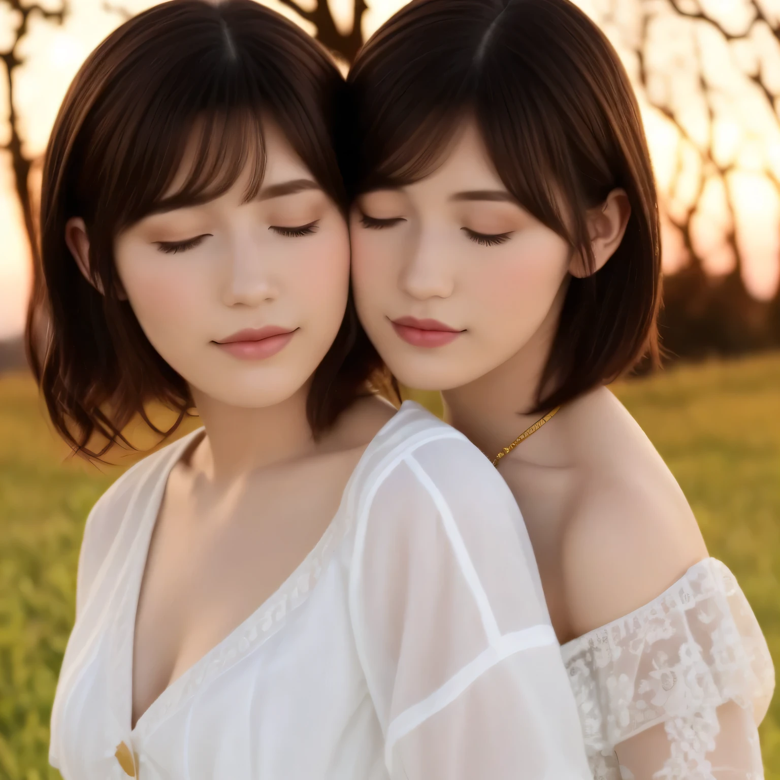 one girl, (a beauty girl, delicate girl:1.3), (18 years old:1.3),
break, (Casual style, put out nudity, White Floral long dress:1.3),
break, (kissing a cute cat, Lush flower field, blue sky:1.3),
break, very fine eyes, (symmetrical eyes:1.3),
break, (medium breasts:1.5), brown eyes, parted bangs, brown hair,
break, (eyes and faces with detailed:1.0),
break, (masterpiece, best quality, ultra detailed, detailed face, 8k)