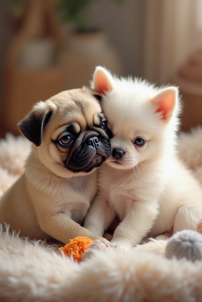 Twins kissing