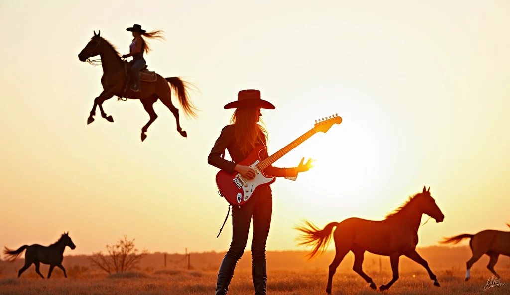 The year is 1967. Two very beautiful and glamorous women, aged 30 and 34, are completely naked and holding an acoustic guitar and an fender electric guitar. They are feeding a white goat and a brown spotted goat on a ranch in the highlands. The goats are holding the food up high and stretching to eat it.Full naked body image from head to toe wide shot,she has a dark brunette One-length Perfectly straight very long hair and shiny blonde 60's short bob hair,Very large, pendulous breasts、Perfect nude proportions of a glamorous mature woman、super realistic mature's body and skin,very huge sagging Breasts,super big cleavage,very glamorous sexy plump naked figure,Sexy photos taken by a professional photographer with long shots and stunning angles and lighting.、Long False Eyelashes、Clear skies、The two naked women look just like the cover of the Beach Boys album "Pet Sounds".Super beautiful naked girls laughing and having a great time playing with goats,very plump super glamorous naked cute mature,very large cleavage bare Breasts women,Many goats grazing in the distance