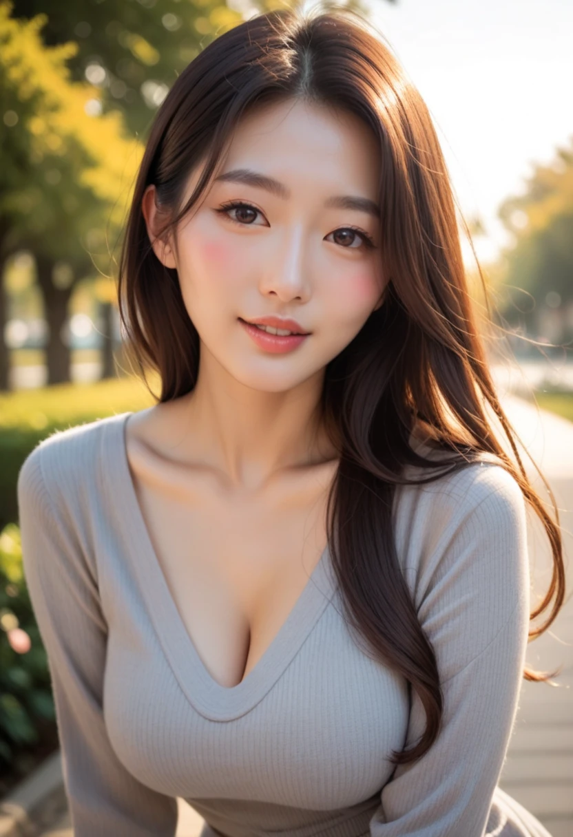 asian lady wear (((pink cardigan))), ((black bra and straps), necklace, small breast, rounded shape breast, ((she)), ((mid-shot, full body, slender waist)), Hair Up Do、 Glowing eyes, nose blush, Carl Larsson, Alfonse Mucha, Chiaroscuro, Film Glenn, reflective light, (((mid-Shot))), waist to top,longshot show full body, masterpiece, high details, sun light on her, leaf shading, ((lean forward)) ,