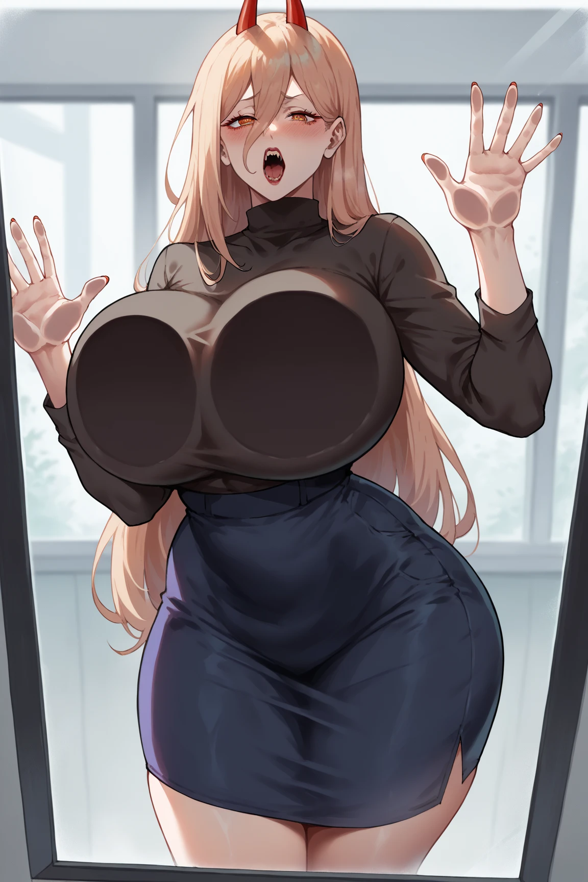 (masterpiece, best quality:1.2), 1girl, solo,squatting, huge breast, long hair, blonde hair, hair ornament, blue eyes, lustful expression, dropping sweat, open mouth, heavy breathing, transparent Bikin, Ichinose Asuna
