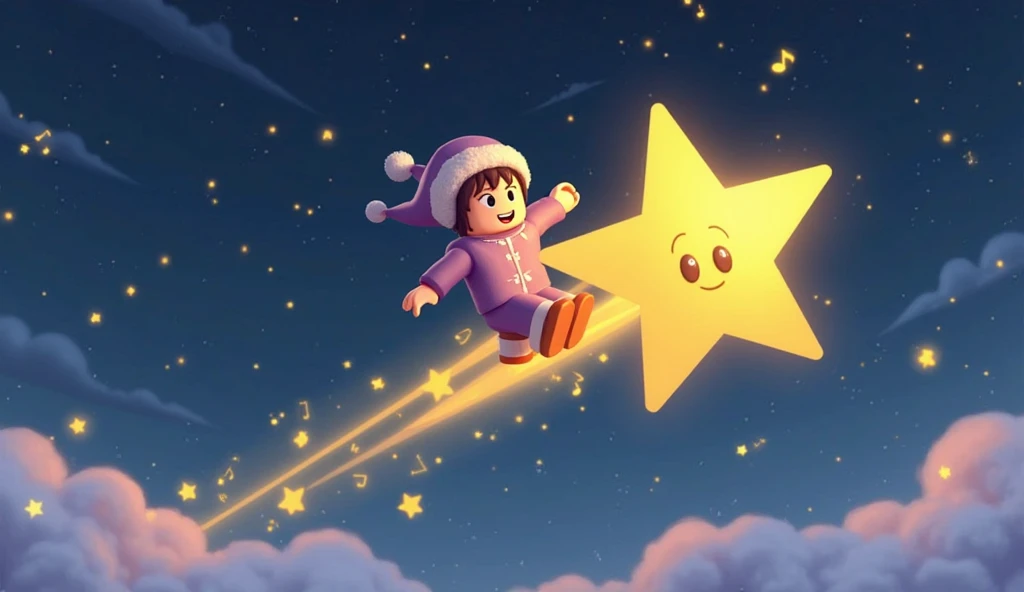 The Little Explorer looks up at the night sky and sees a bright star that looks different.