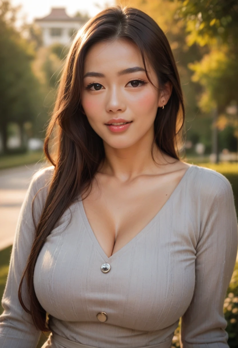(masterpiece), face of a teenager, symmetrical, photorealistic, surreal, beautiful, upper body, wearing a simple transparent sweater, perfect anatomy, (no underwear), large breasts, supernumerary_nipples, seductive and erotic, looking at the viewer, blush, humble, curvy, elegantly formed, very innocent smile, slightly muscular, elegant, close to perfection, dynamic, highly detailed, character sheet, 8k photography, professional photoshoot,  conceptual art, highly detailed, smooth, positioned so that the body is symmetrical and balanced directly to the viewer, cinematic lighting, photorealistic, lap of nature