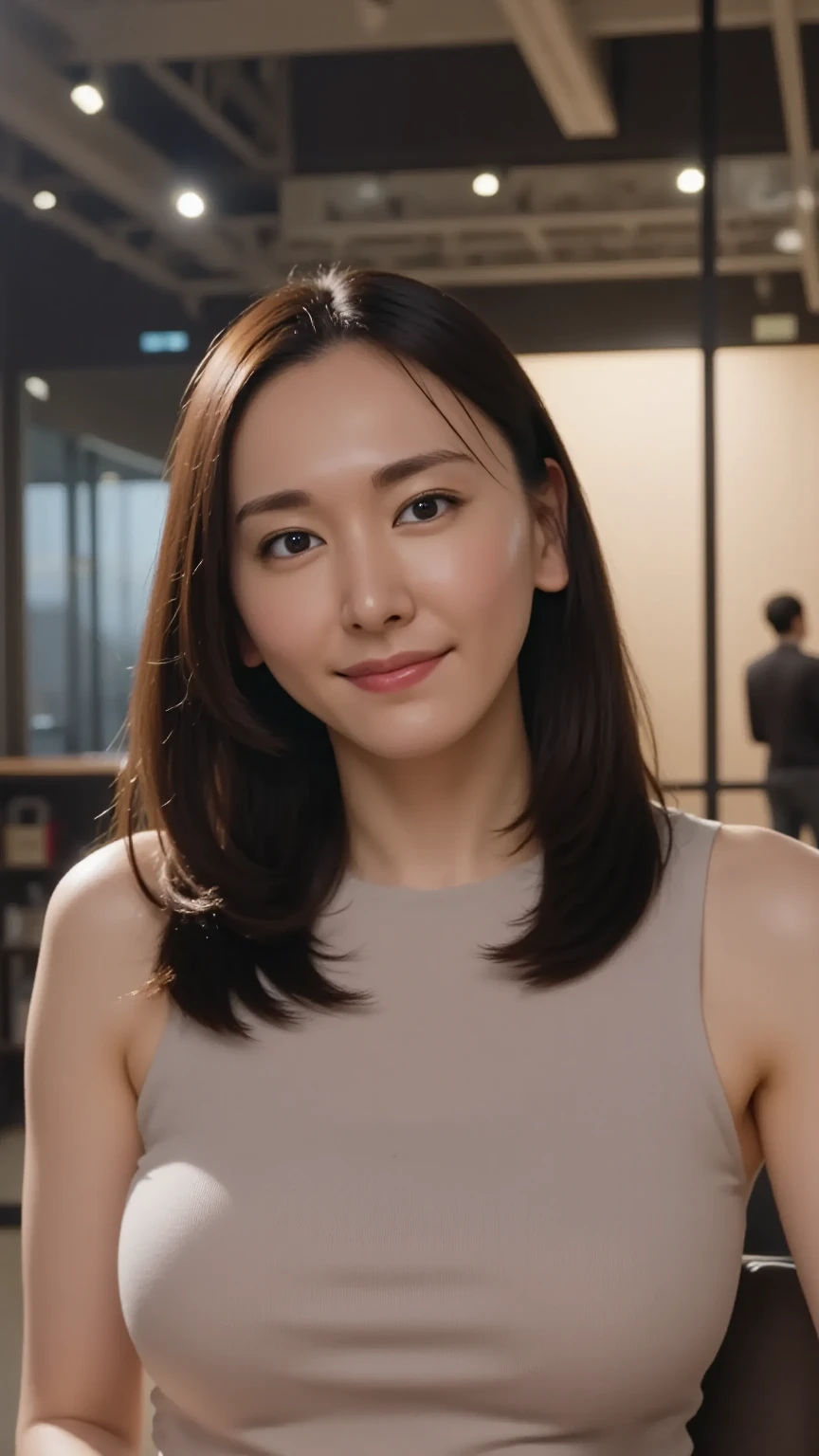 4K, Ultra-high resolution,RAW Photos,masterpiece, highest quality,Realistic, photoRealistic,Sharp focus,Professional Lighting,Beautiful Eyes,Beautiful Face,photoRealistic,masterpiece,highest quality,
a sexy 40 yo beautiful japanese woman in the office, ((smile)),short hair,
(Sophisticated and Modest Clothing for a 40-Year-Old Woman:1.5),
Mega , Cleavage,
Are standing,((Underarm:1.2))
Wearing high heels,(((Tight Skirt))),((Sleeveless blouse)),
((office)),
morning,
((Front view:1.2)),((From below)),((Low position)),
Earrings,necklace,Fine grain,
office,window