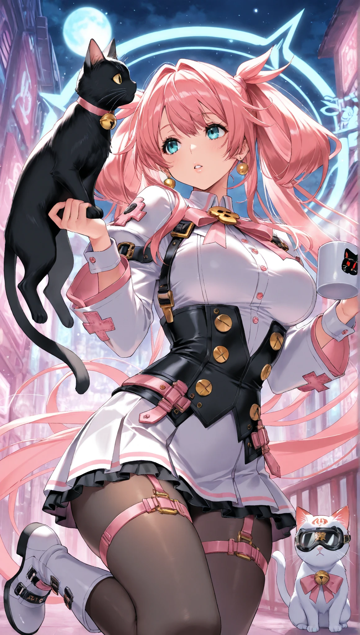 <lora:LCM_LoRA_Weights_SD15:1>,masterpiece,best quality,highly detailed,1girl,solo,(scared,panicking,constricted pupils,screaming,raised eyebrows,wide-eyed,sweat,sweatdrop,blush),<lora:momomiya_ichigo_v2:0.75>,blush,bow,cat girl,cat tail,choker,cleavage,detached sleeves,dress,gloves,large breasts,magical girl,mi1,pink choker,pink dress,puffy detached sleeves,puffy sleeves,red gloves,ribbon,tail,tail bell,tail bow,tail ornament,short hair,pink hair,
BREAK
<lora:gearEntangle:0.4>,gear,machine,clock,steampunk,industrial pipe,instrument,full body,kneeling,(((gears,entangled))),