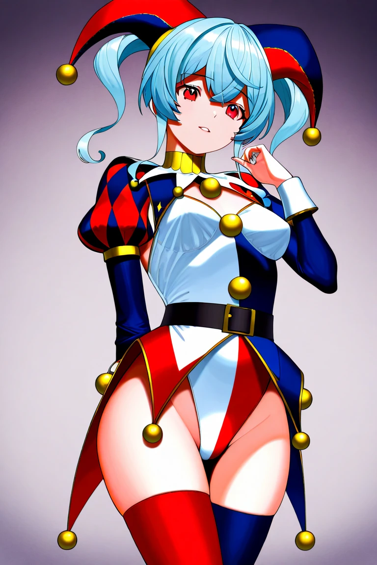 "(masterpiece:1.1), best quality, (NSFW:1.1),
1girl, (80s anime style:1.3), (eyelashes:1.5), (:1.2),
(intricate high detailed body:1.2),
red hair, forehead, (hair slicked back:1.2), (short hair:1.1), (witch hat:1.2),
red eyes, (lip stick:1.3),
(dark skin:1.4), (small breasts:1.1),
(angry, smile:1.2), open mouth, (blush:1.2),
(thong panties, topless:1.1), (heart pasties, nipple cover, pubic hair:1.3),
(jewelry:1.1), necklace,
standing, arms behind back,
(cowboy shot, looking at viewer, from front:1.1),
(daytime, grassland, outdoors:1.2)"