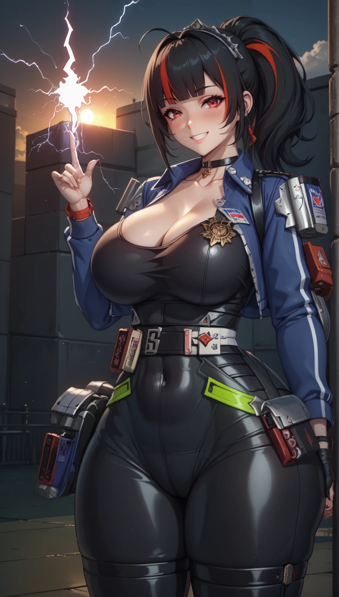 ((Fubuki) ) hero alias Blizzard de One Punch Man sexy ((big breast )) ((lleva un vestido largo con la pierna descubierta verde oscuro ajustado cuello de tortuga))(tiene un abrigo de piel de oso), (collar de perlas), ((imagen cuerpo completo)), que parezca un render de z brush, 8k