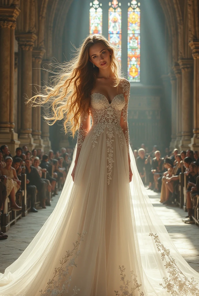 Princess in white dress、white hair、light blue、palace、pretty girl、beautiful、shine、droopy eyeole、ｍore、transparency、detailed face、（High quality）、long hair、smile、in villainess