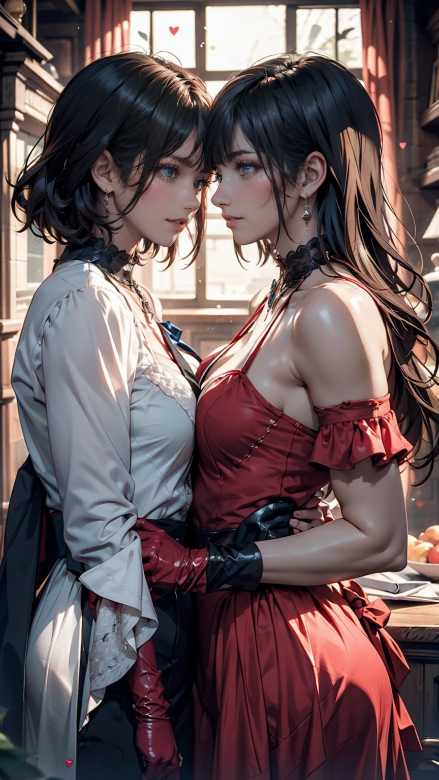 arafed, high details, best quality, 16k, [ultra detailed], masterpiece, best quality, (extremely detailed), dynamic angle, ultra wide shot, RAW, photorealistic, a wide angle picture of a vampire bride biting her groom, a [female vampire] bride (best details, Masterpiece, best quality) vampire female in a white wedding gown with bloody gown (best details, Masterpiece, best quality), best detailed face (best details, Masterpiece, best quality), ultra feminine, grey skin, red haired, long hair, wedding hair cut style, blue eyes, intense eyes, wearing white latex wedding dress bloody gown (best details, Masterpiece, best quality), wearing white high heels, in the honeymoon suite (best details, Masterpiece, best quality), biting the the groom, bloody face, BREAK a beautiful human man (best details, Masterpiece, best quality), ultra detailed face (best details, Masterpiece, best quality), wearing a wedding tuxedo (best details, Masterpiece, best quality), honeymoon suite background, Ultra-Wide Angle, high detail, award winning, best quality, HD, 16K, 3D rendering, high details, best quality, highres, ultra wide angle, 3D rendering, [[anatomically correct]]