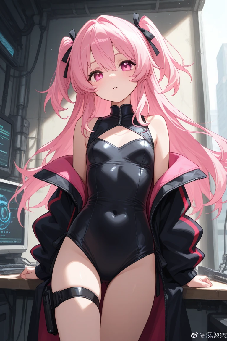 (((masterpiece)))、(((Top image quality)))、(((top-quality)))、((Illustration of one adult))、full bodyesbian、((25-years old))、((25-years old))、(((The face is a woman、The body is a man)))、(((Twintails with pink hair)))、Light gray eyes、((Tall))、((Flat))、(small tits)、((Muscular strong man's body))、((Muscular strong man's body))、((muscular chest plate))、abdominals、((muscular and thick arms))、((muscular and thick legs))、((manspreading))、opening legs、(((White pilot suit)))、((Sitting in the cockpit))、(The Universe on the Monitor、Earth seen from space、Spaceport)