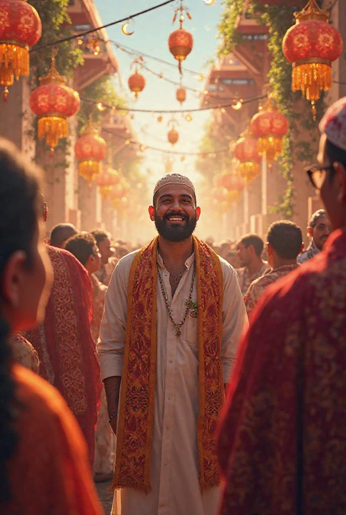 Rohit Sharma in dashain Tika and with Daura Suruwal and dhaka topi