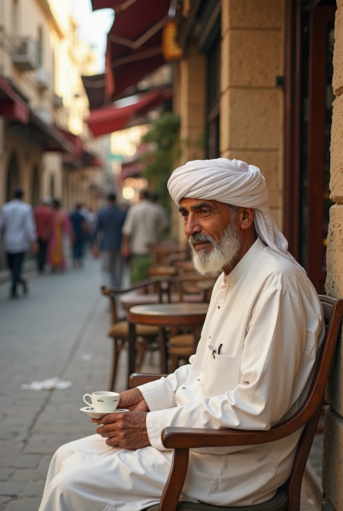 An Iranian Shia cleric smoking a cigarette