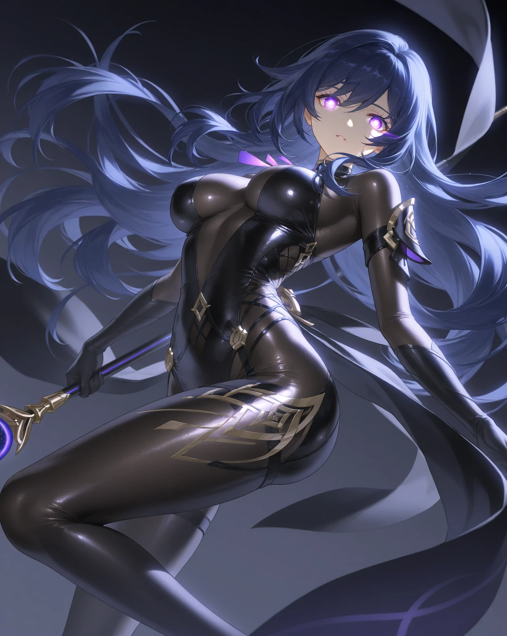 best quality masterpiece, the best definition to add aesthetic and lighting detalles Black girl jackal, egyptian clothing, teen girl, ,black body, ( the best definition in the body, good attributes, stylized body, slanted eyes, sensual look) egypt landscape, golden tattoo body, sensual eyes, yellow pupil, He has 2 kunai in his hands., battle pose, background fire add_detalle Ferocious fangs, sharp fangs, wild sharp claws, angried, hitting with his fist and destroying a pyramid add_detail female godness, killing a human who is kneeling in front of her with a dagger, human kneeling venerating her