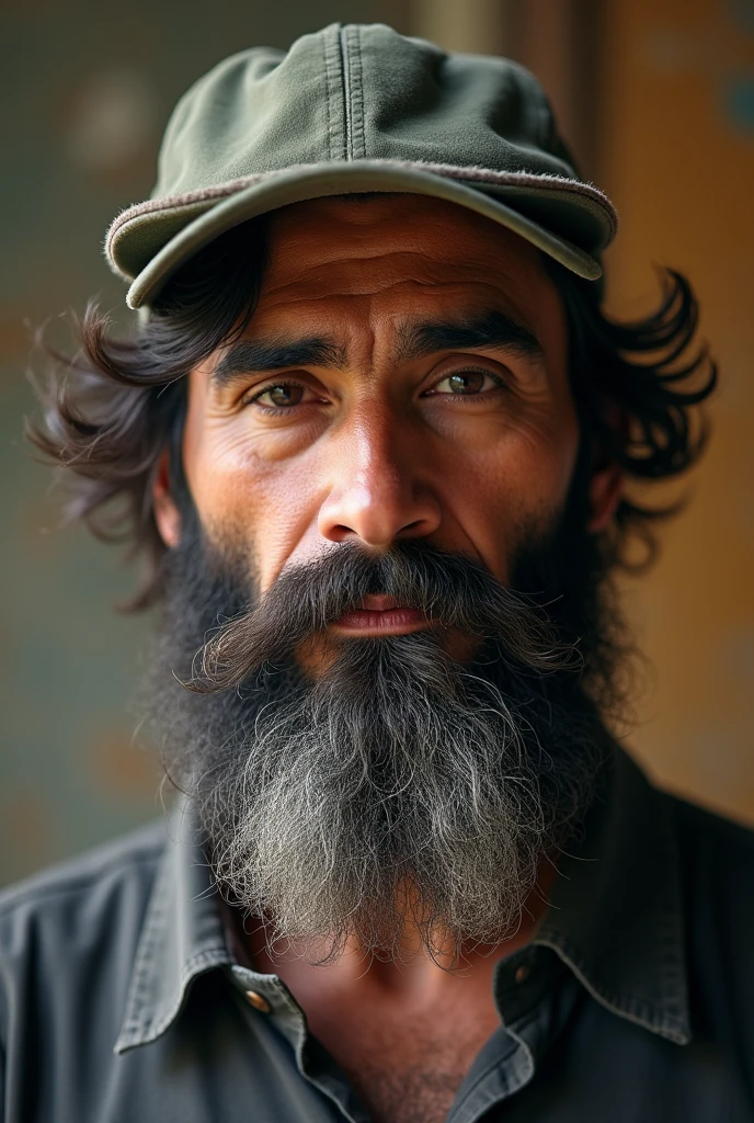Kakiga, hairy, Japanese man, 50 years old, smelly, dirty, beard, armpit hair