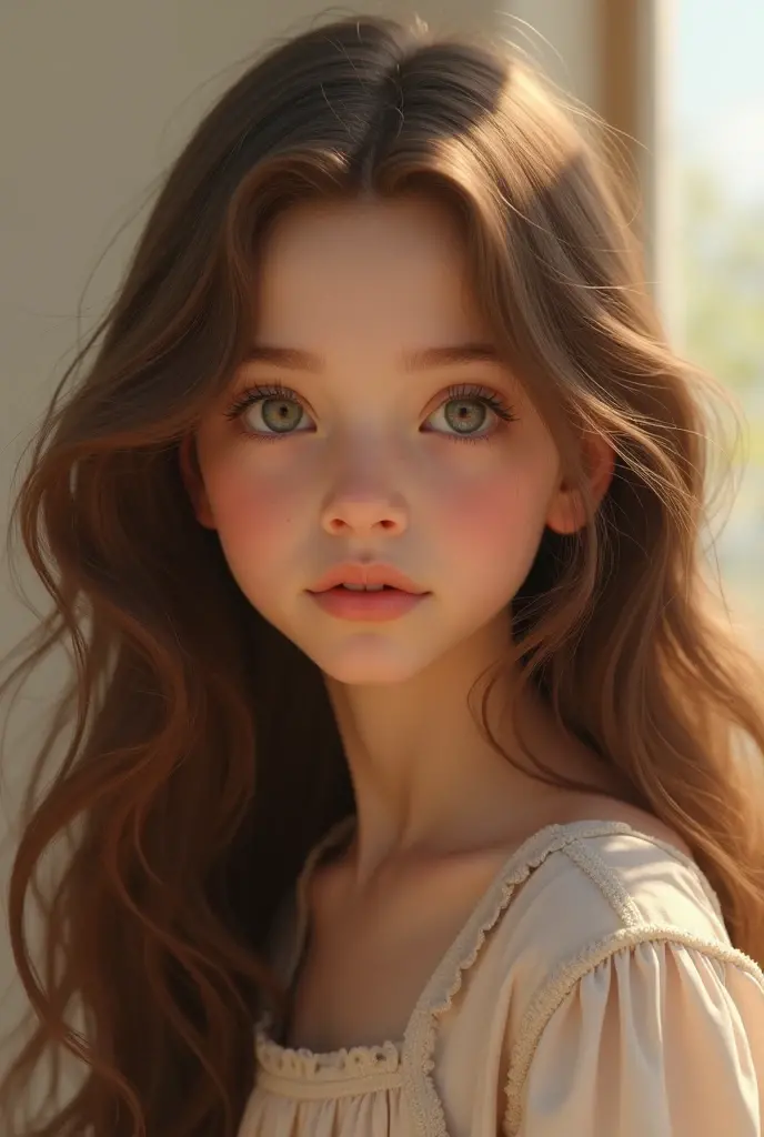 A girl with brown hair